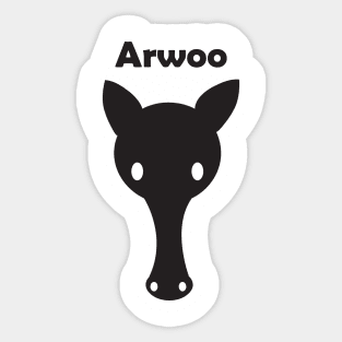 "Arwoo" said the Wolf Sticker